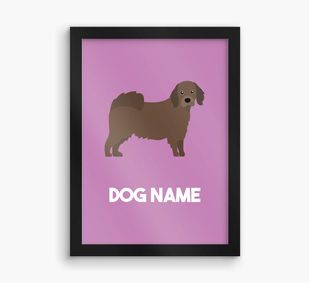 Dog Name & Profile: Personalized {breedFullName} Framed Print