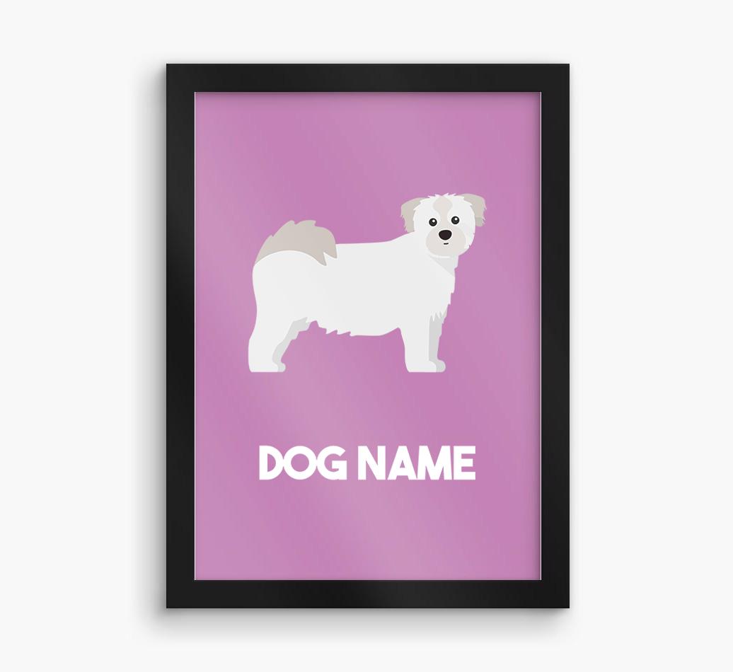 Dog Name & Profile: Personalized {breedFullName} Framed Print