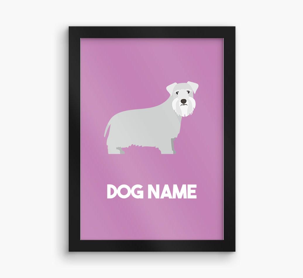 Dog Name & Profile: Personalized {breedFullName} Framed Print