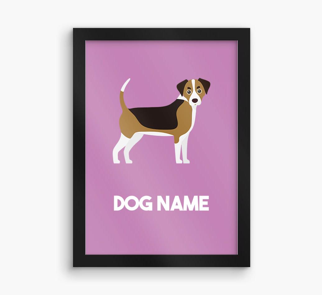 Dog Name & Profile: Personalized {breedFullName} Framed Print