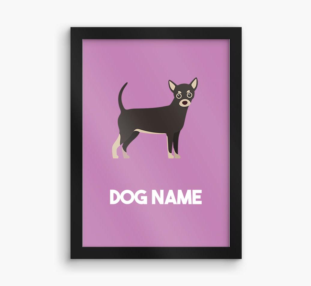 Dog Name & Profile: Personalized {breedFullName} Framed Print