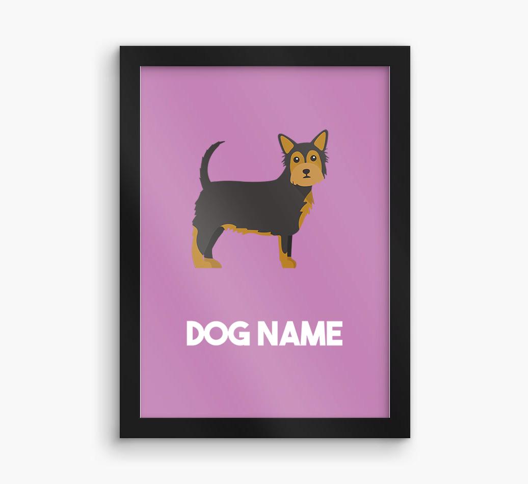 Dog Name & Profile: Personalized {breedFullName} Framed Print