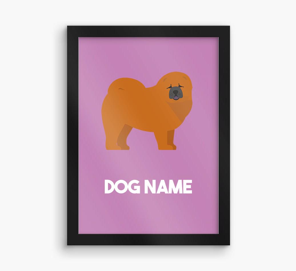 Dog Name & Profile: Personalized {breedFullName} Framed Print