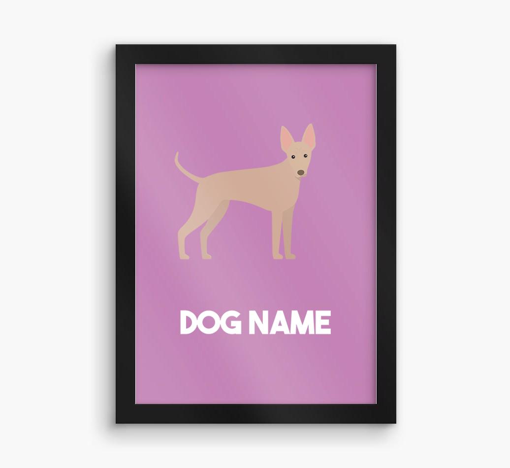 Dog Name & Profile: Personalized {breedFullName} Framed Print