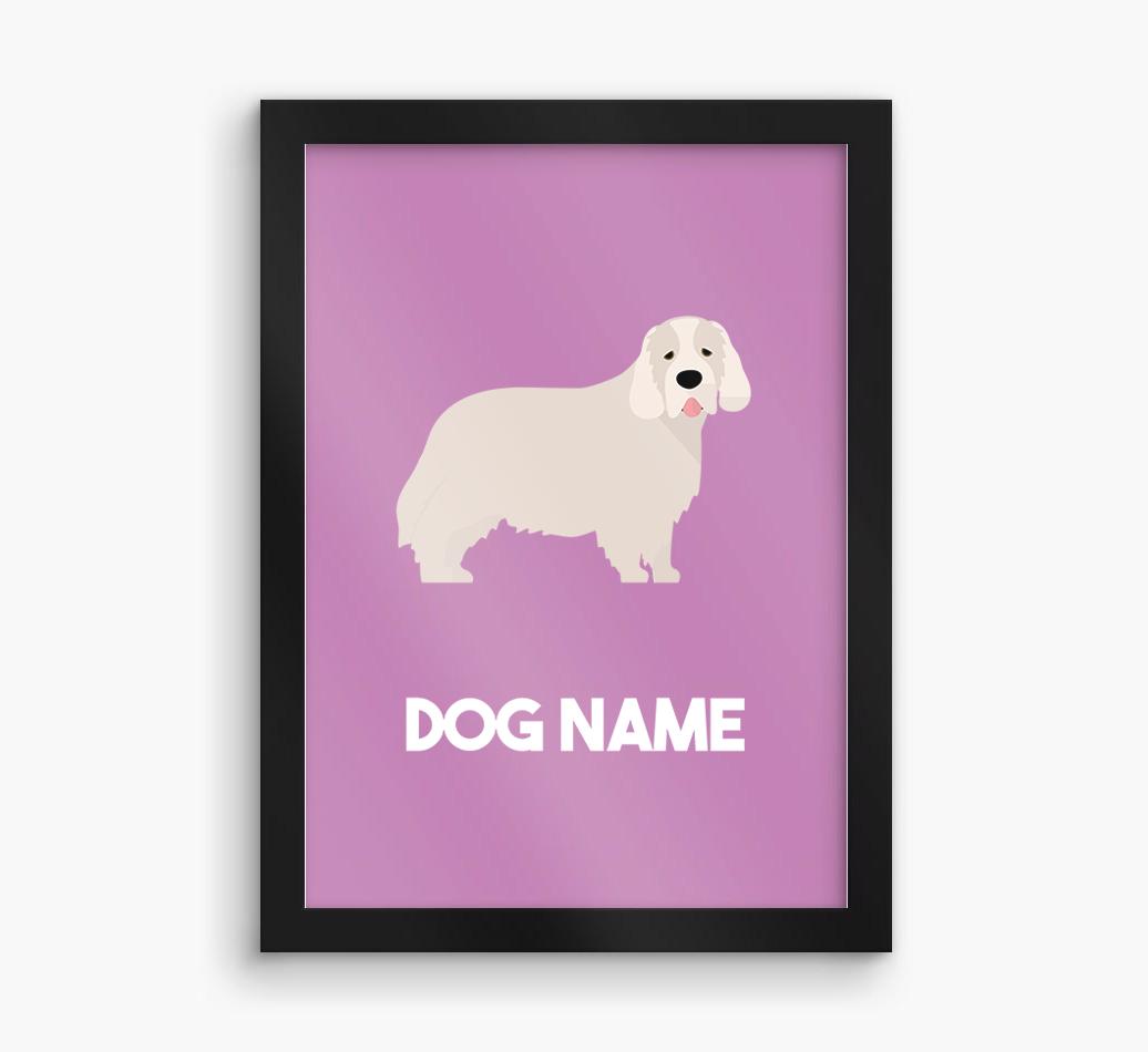 Dog Name & Profile: Personalized {breedFullName} Framed Print