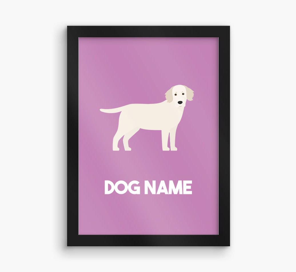 Dog Name & Profile: Personalized {breedFullName} Framed Print
