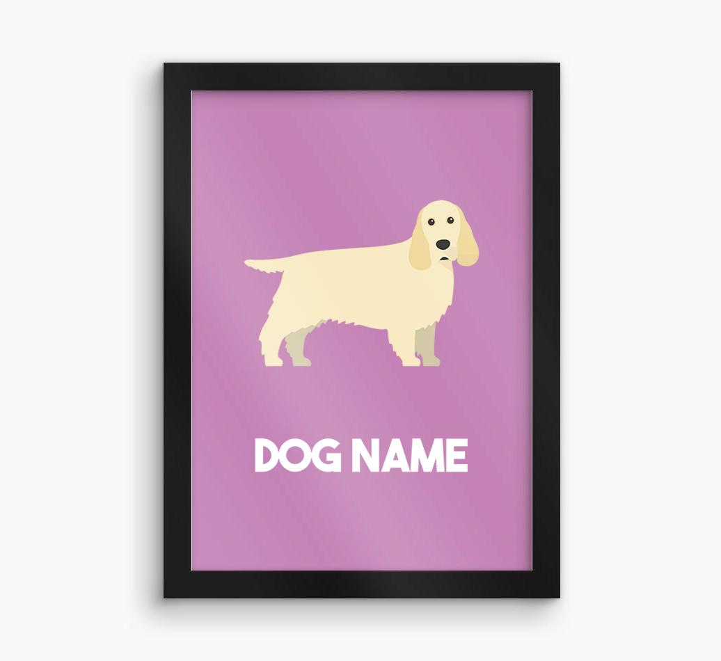 Dog Name & Profile: Personalized {breedFullName} Framed Print