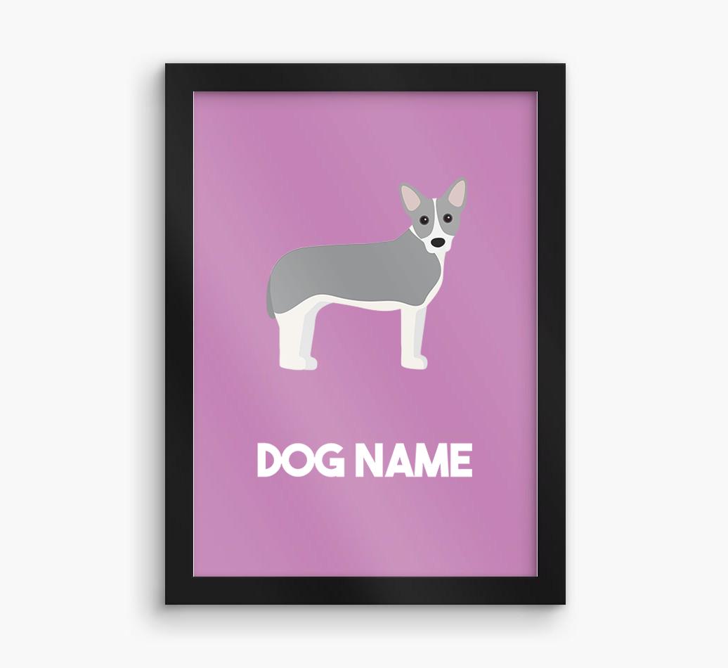 Dog Name & Profile: Personalized {breedFullName} Framed Print