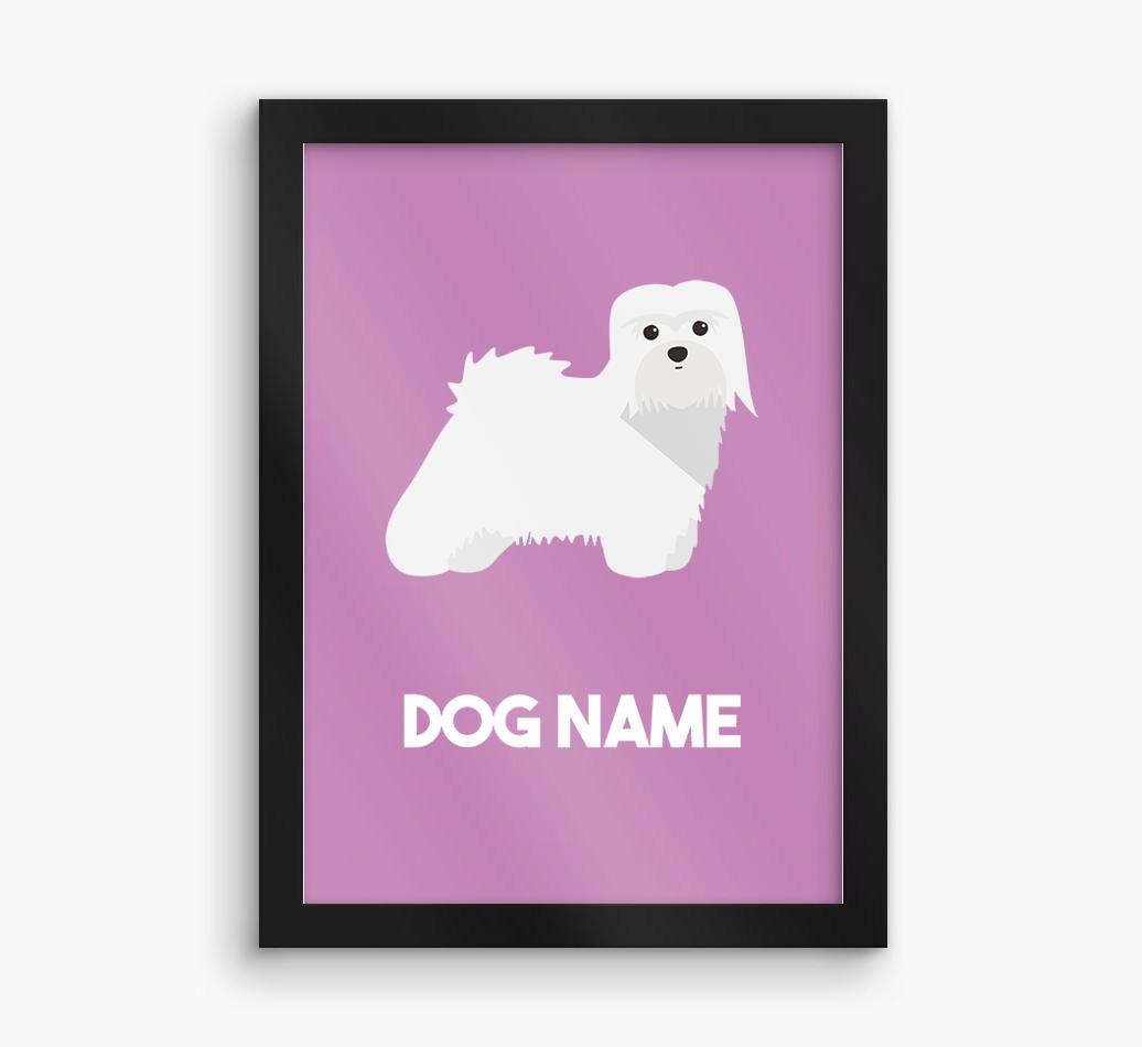 Dog Name & Profile: Personalized {breedFullName} Framed Print