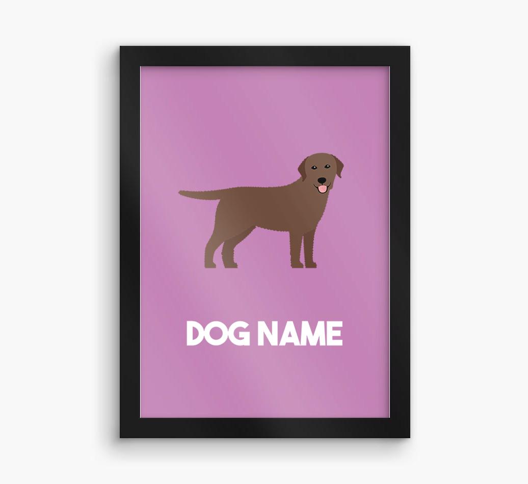 Dog Name & Profile: Personalized {breedFullName} Framed Print