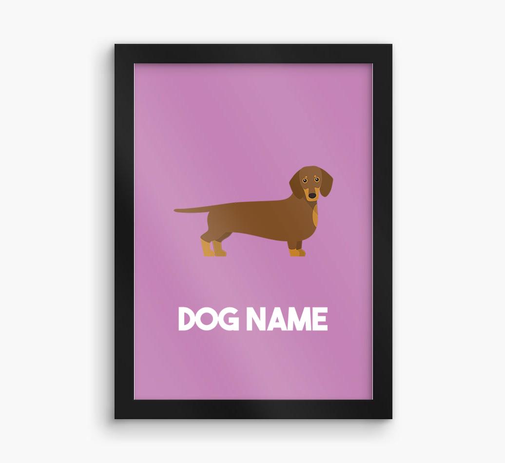 Dog Name & Profile: Personalized {breedFullName} Framed Print