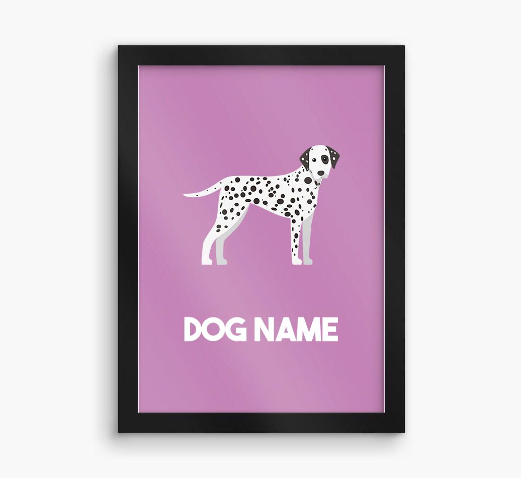 Dog Name & Profile: Personalized {breedFullName} Framed Print