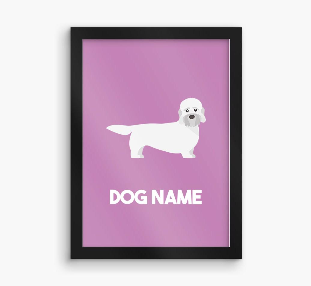 Dog Name & Profile: Personalized {breedFullName} Framed Print