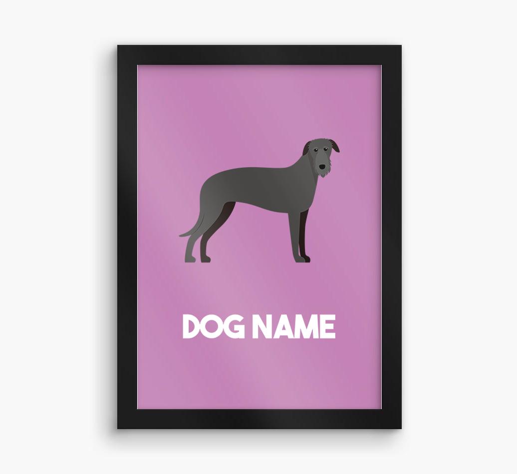 Dog Name & Profile: Personalized {breedFullName} Framed Print