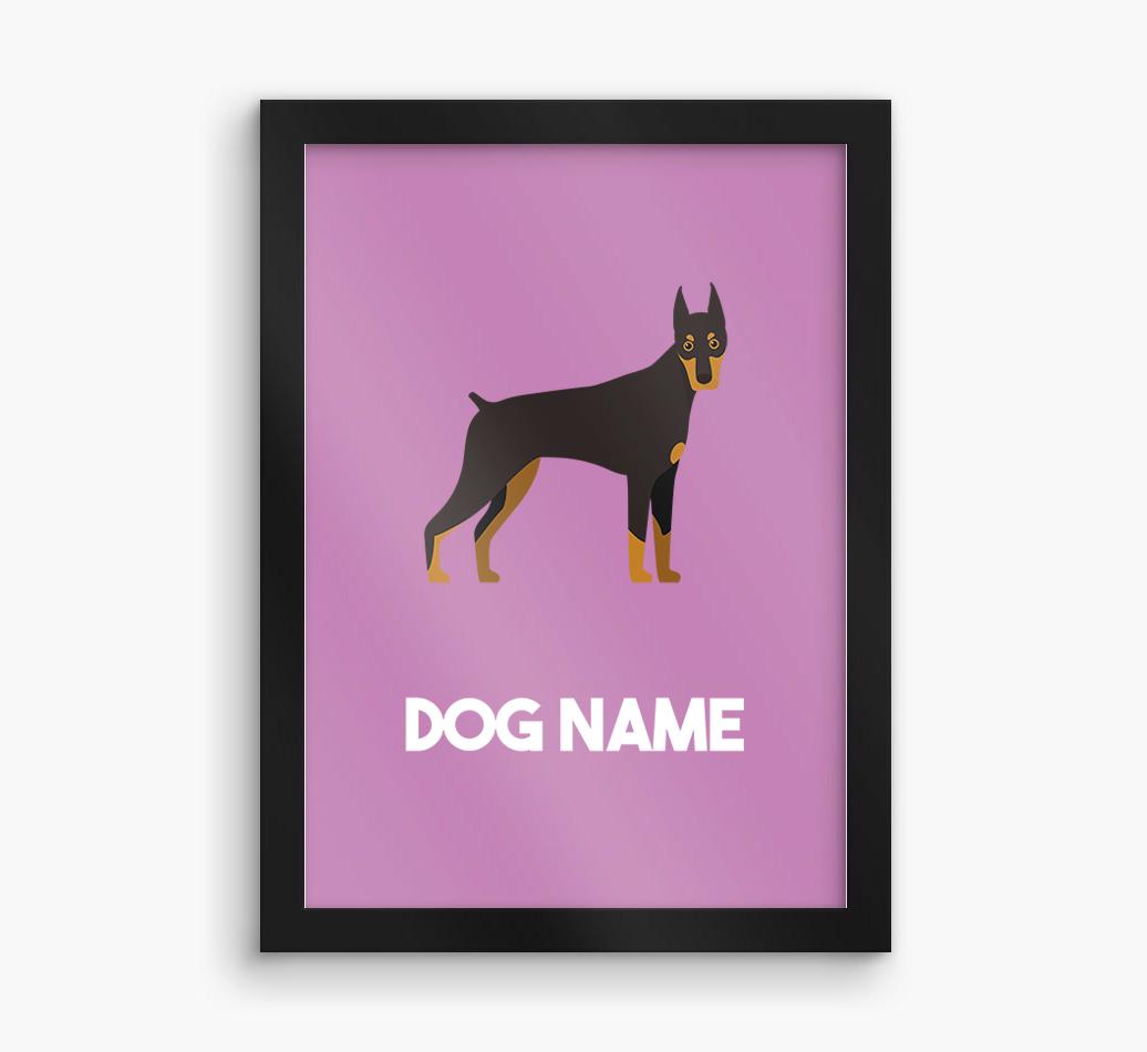 Dog Name & Profile: Personalized {breedFullName} Framed Print