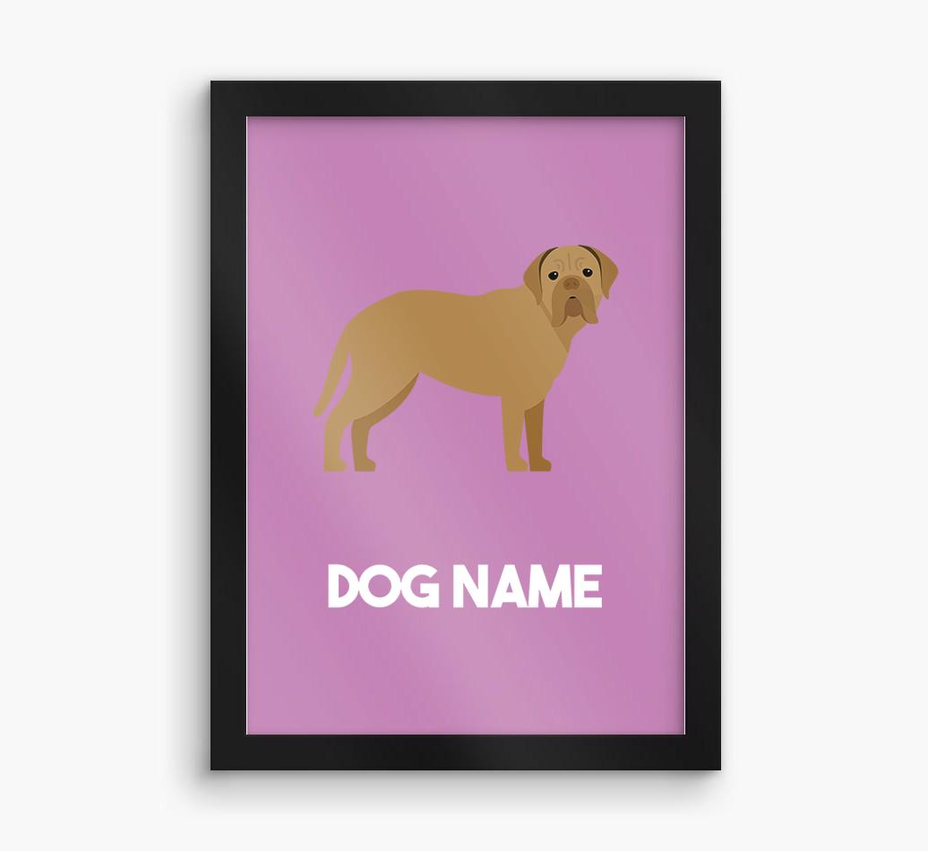 Dog Name & Profile: Personalized {breedFullName} Framed Print