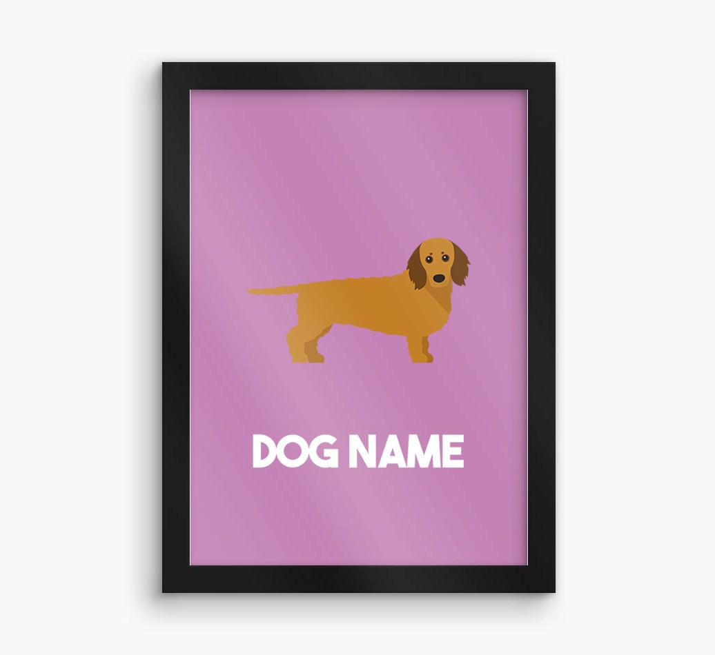 Dog Name & Profile: Personalized {breedFullName} Framed Print