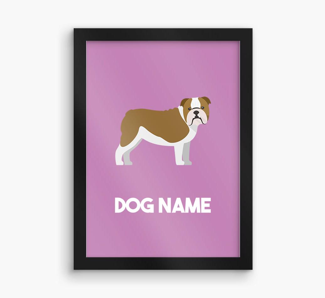 Dog Name & Profile: Personalized {breedFullName} Framed Print