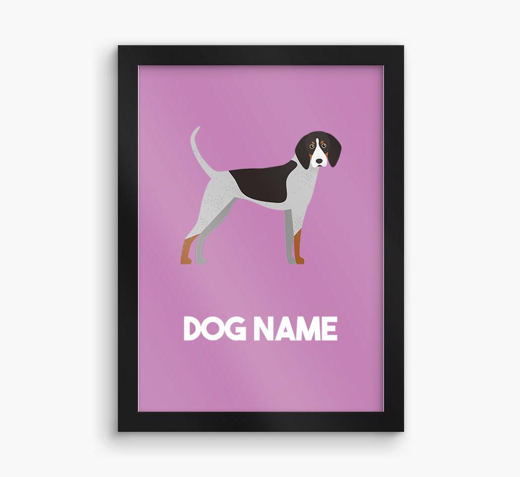 Dog Name & Profile: Personalized {breedFullName} Framed Print