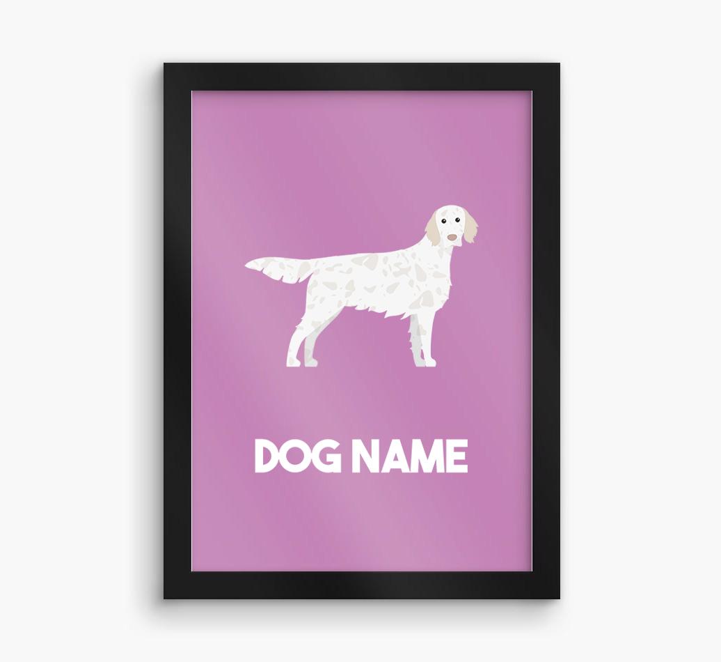 Dog Name & Profile: Personalized {breedFullName} Framed Print