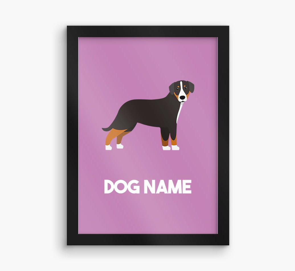 Dog Name & Profile: Personalized {breedFullName} Framed Print