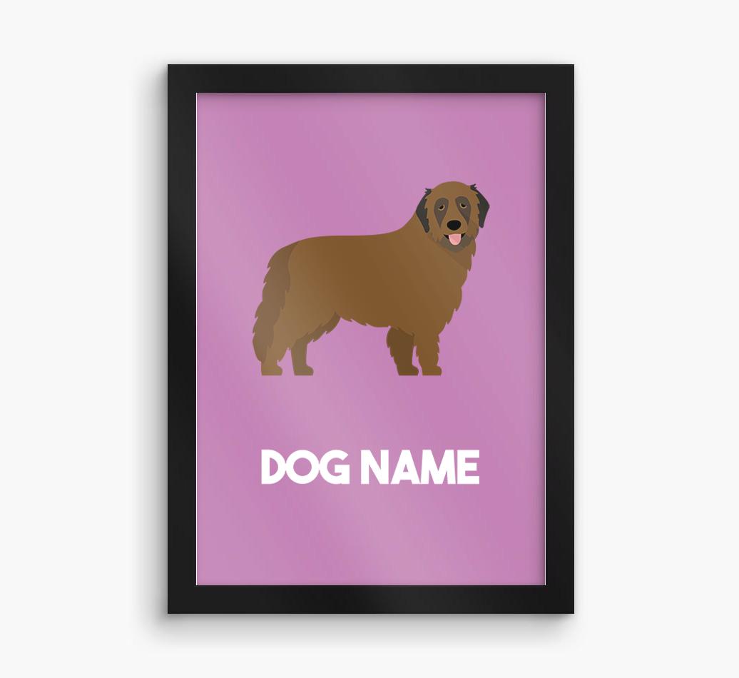 Dog Name & Profile: Personalized {breedFullName} Framed Print