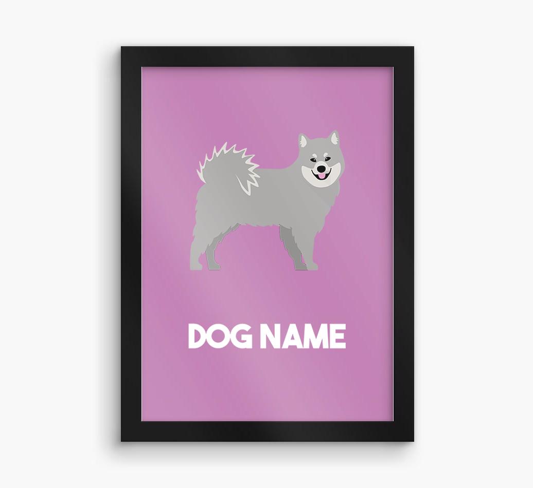 Dog Name & Profile: Personalized {breedFullName} Framed Print