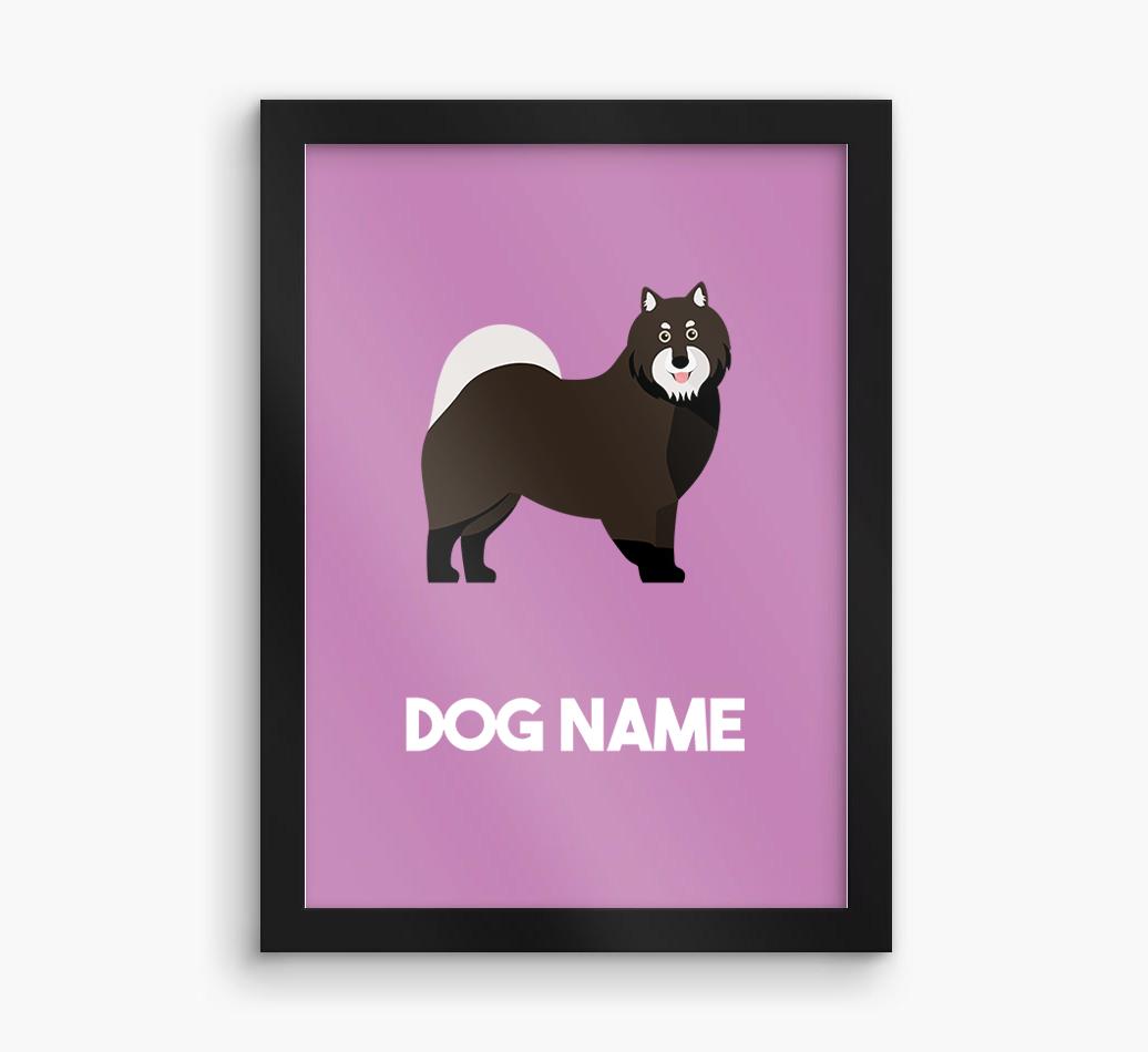 Dog Name & Profile: Personalized {breedFullName} Framed Print