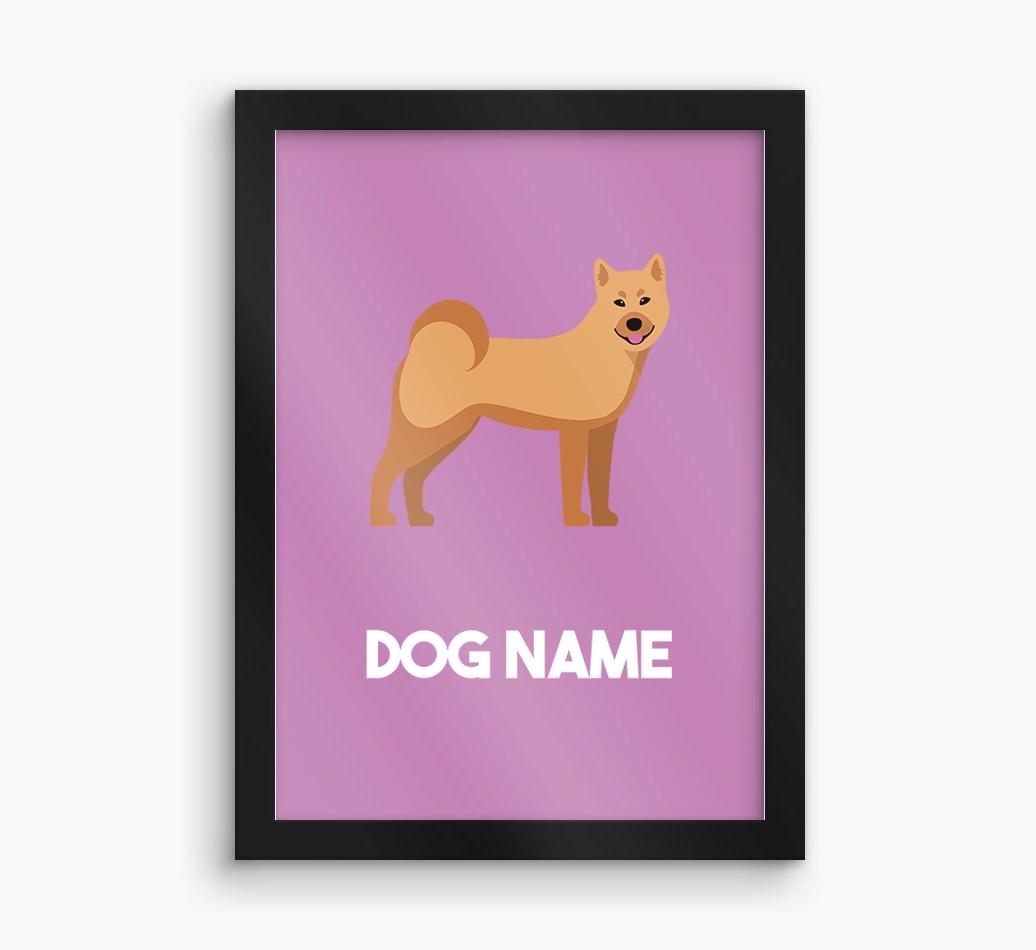 Dog Name & Profile: Personalized {breedFullName} Framed Print