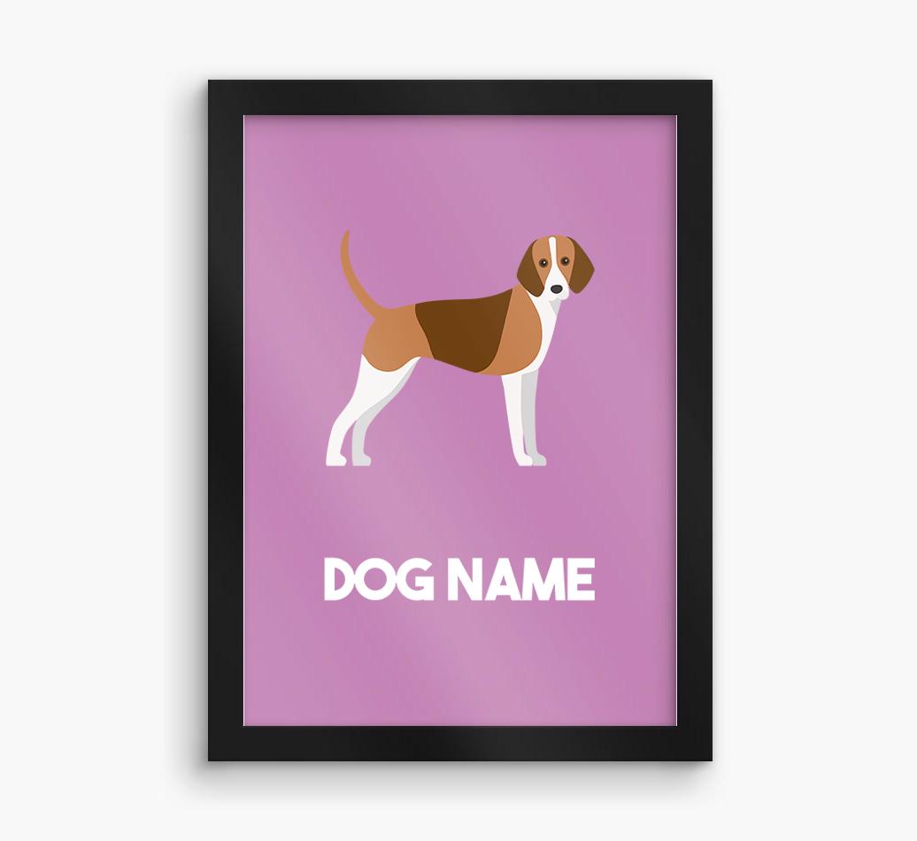 Dog Name & Profile: Personalized {breedFullName} Framed Print