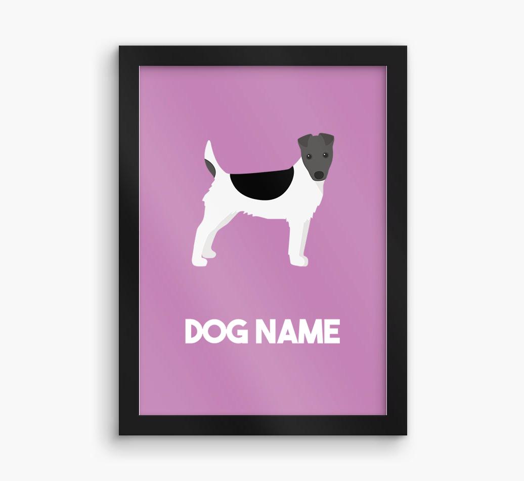 Dog Name & Profile: Personalized {breedFullName} Framed Print