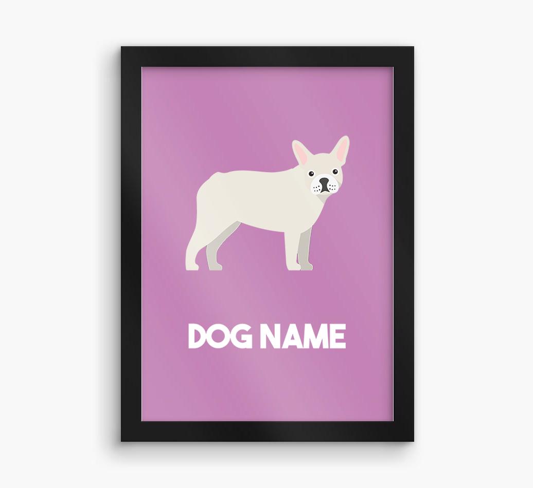 Dog Name & Profile: Personalized {breedFullName} Framed Print