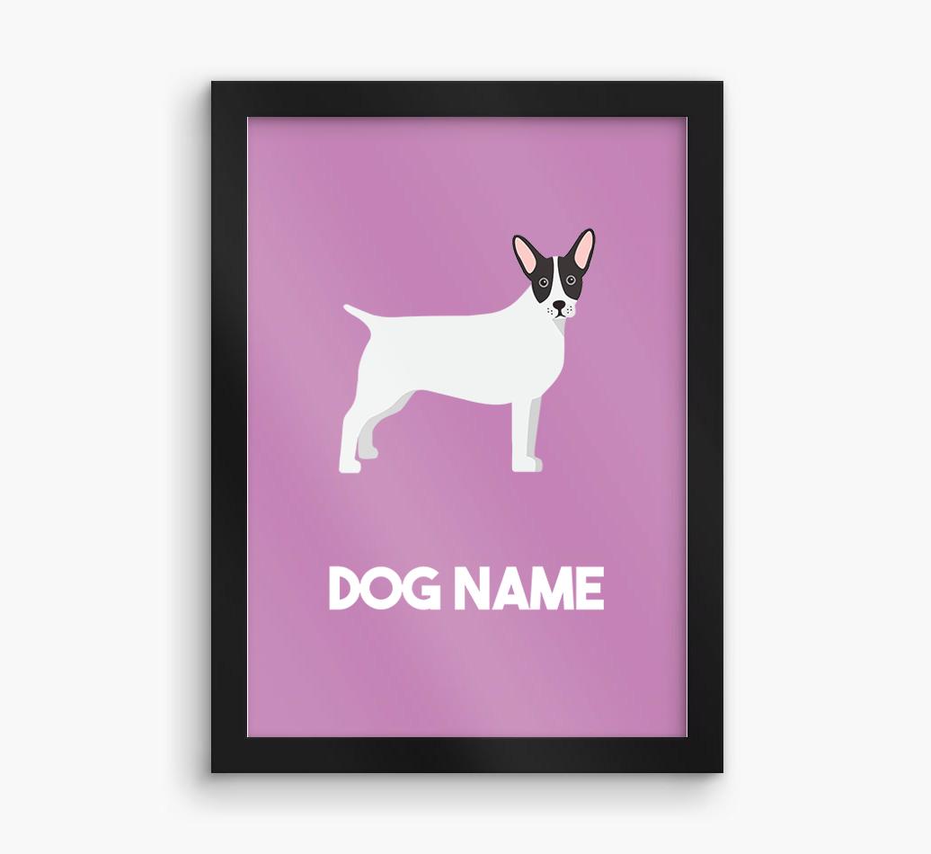 Dog Name & Profile: Personalized {breedFullName} Framed Print