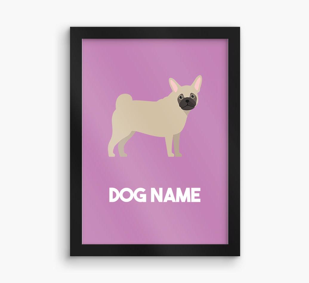 Dog Name & Profile: Personalized {breedFullName} Framed Print