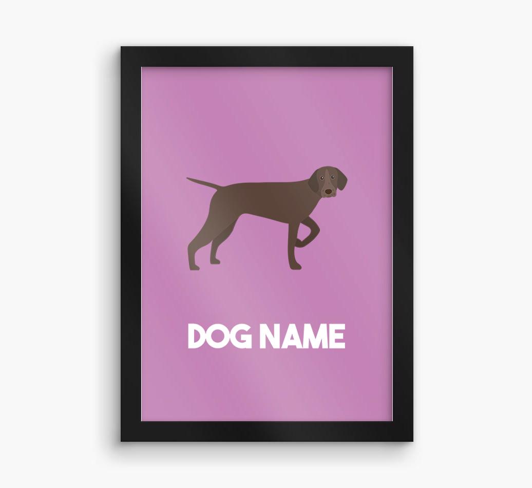 Dog Name & Profile: Personalized {breedFullName} Framed Print