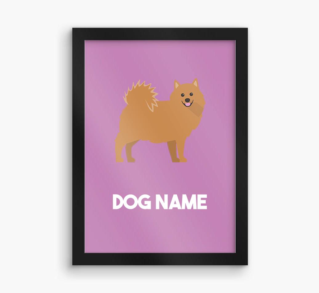 Dog Name & Profile: Personalized {breedFullName} Framed Print