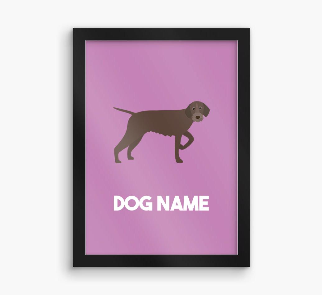Dog Name & Profile: Personalized {breedFullName} Framed Print