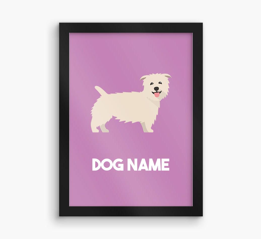 Dog Name & Profile: Personalized {breedFullName} Framed Print