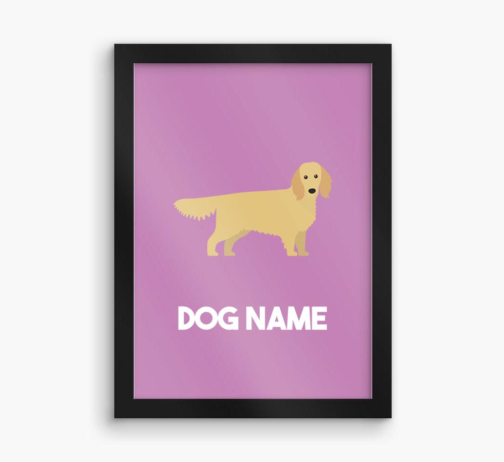 Dog Name & Profile: Personalized {breedFullName} Framed Print
