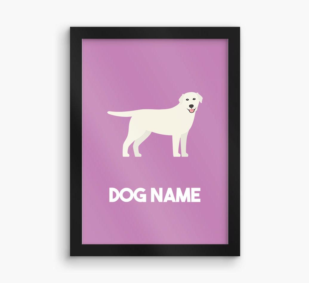 Dog Name & Profile: Personalized {breedFullName} Framed Print