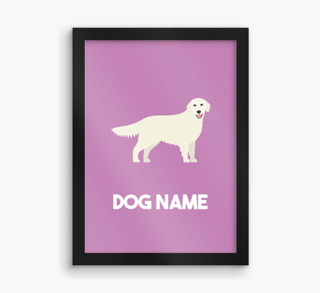 Dog Name & Profile: Personalized {breedFullName} Framed Print