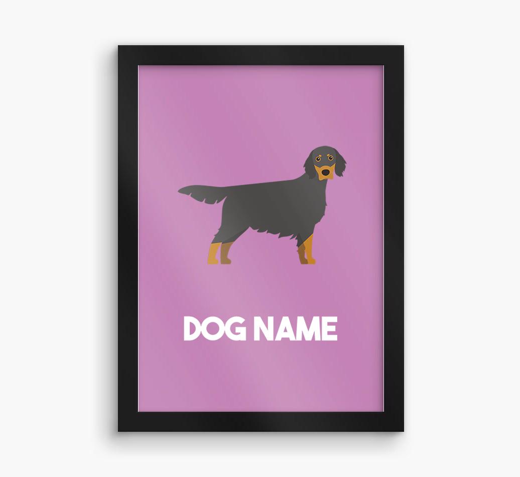 Dog Name & Profile: Personalized {breedFullName} Framed Print