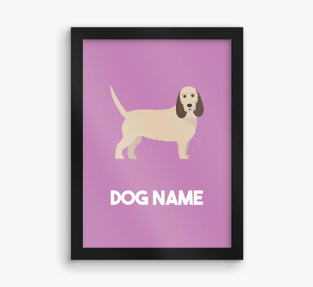 Dog Name & Profile: Personalized {breedFullName} Framed Print
