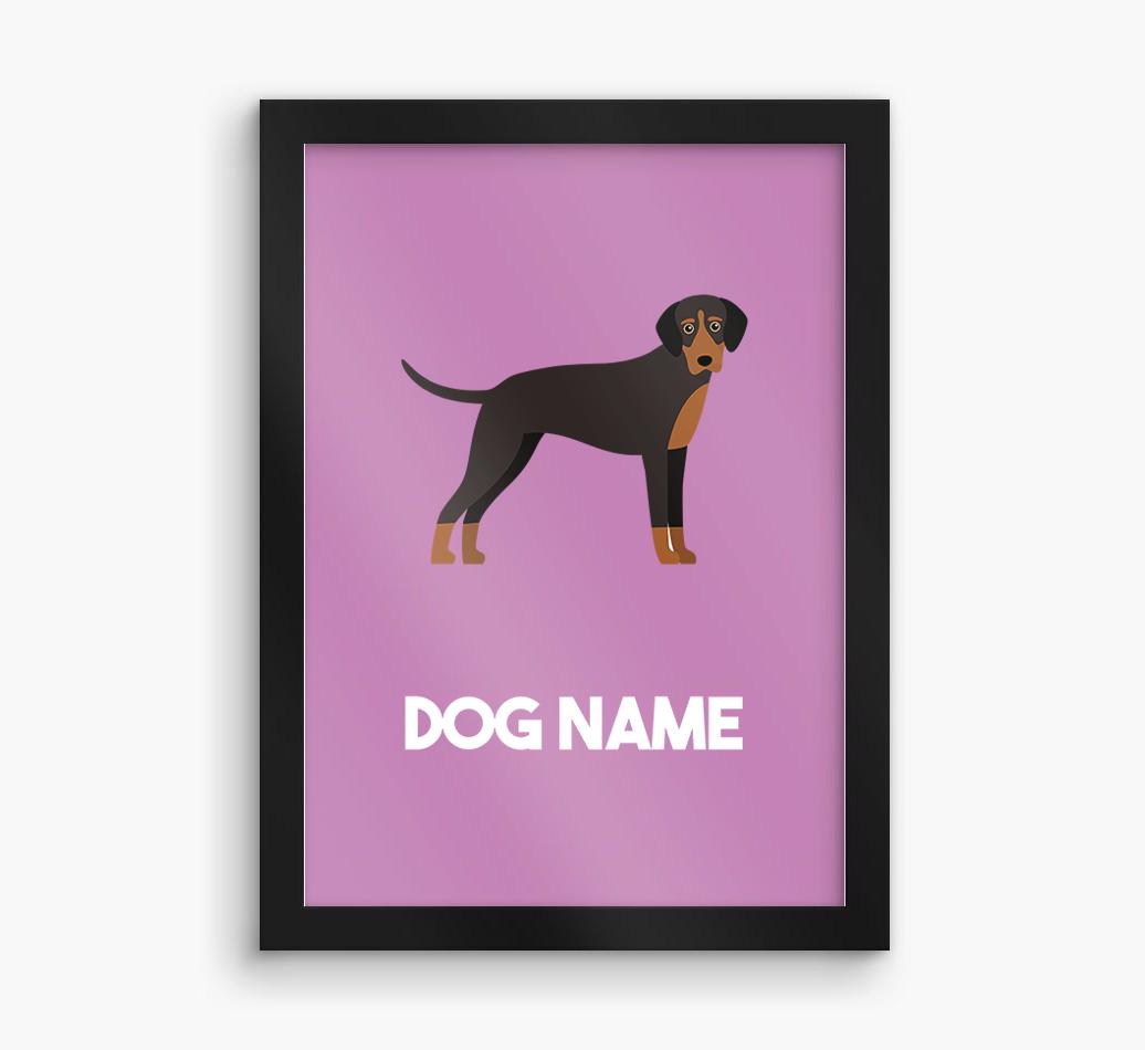 Dog Name & Profile: Personalized {breedFullName} Framed Print