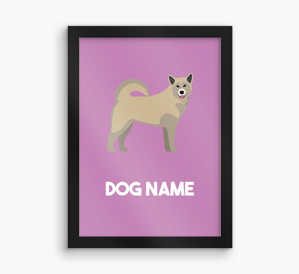 Dog Name & Profile: Personalized {breedFullName} Framed Print