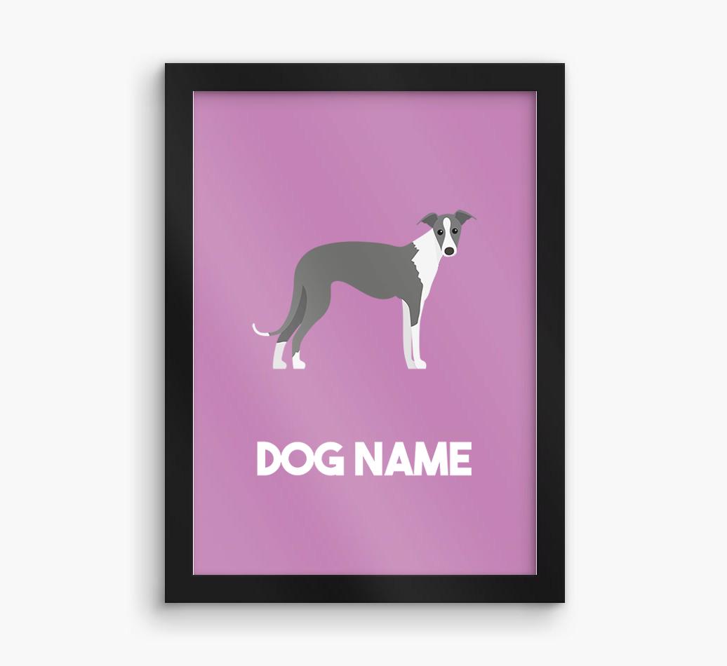 Dog Name & Profile: Personalized {breedFullName} Framed Print