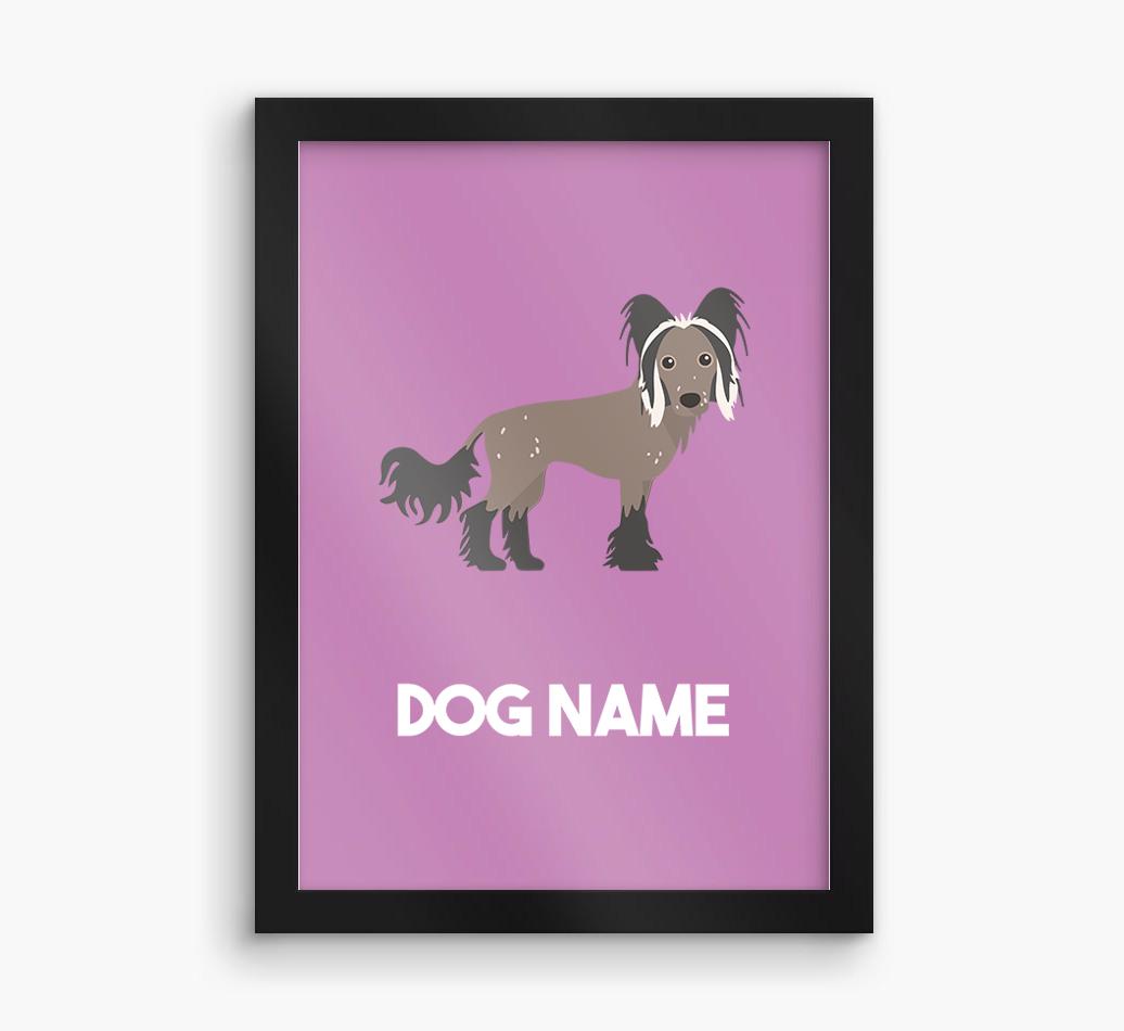 Dog Name & Profile: Personalized {breedFullName} Framed Print