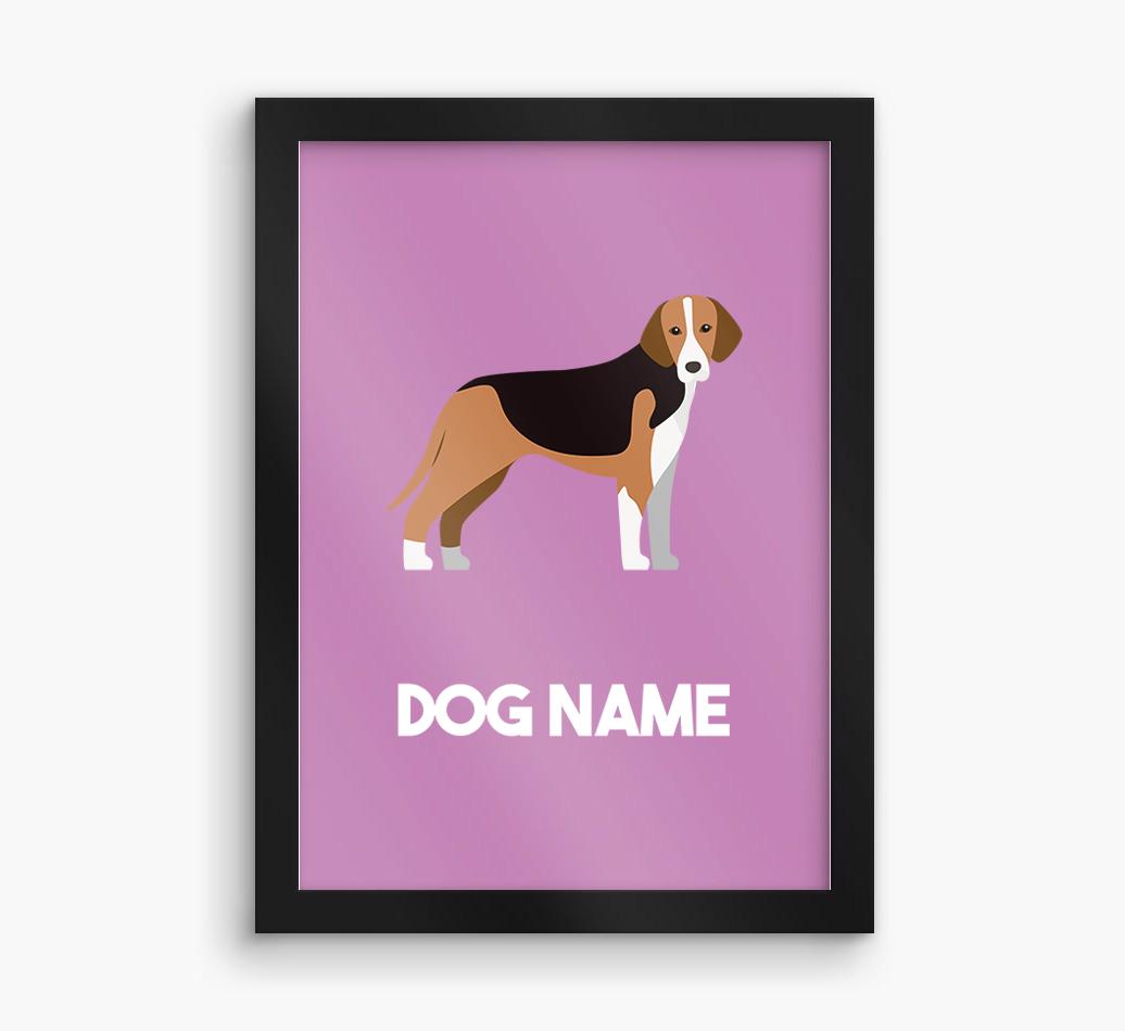Dog Name & Profile: Personalized {breedFullName} Framed Print