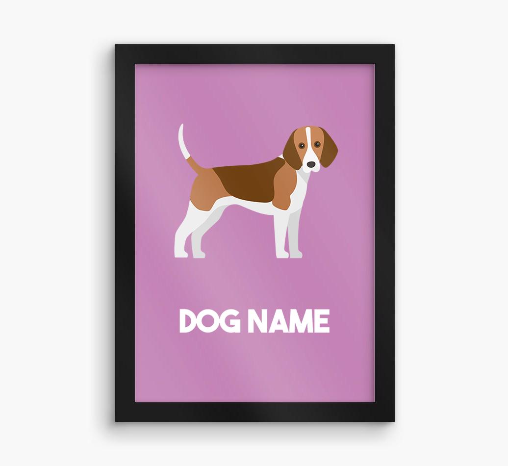 Dog Name & Profile: Personalized {breedFullName} Framed Print