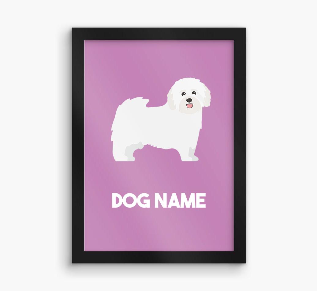 Dog Name & Profile: Personalized {breedFullName} Framed Print